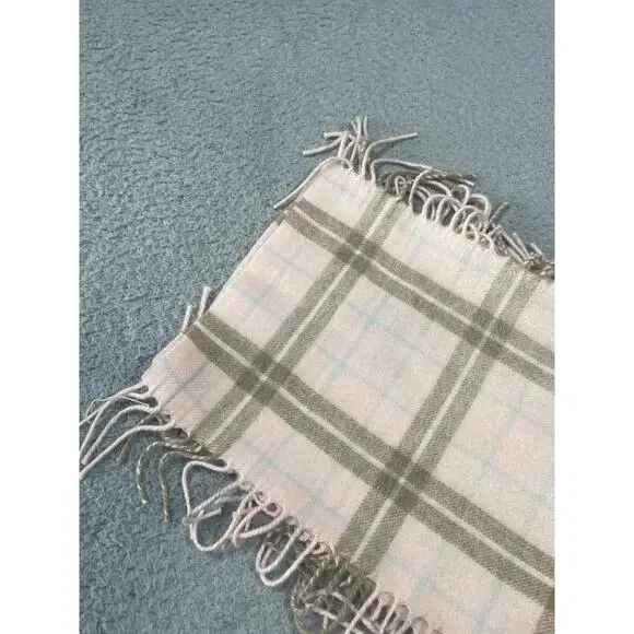 Pure Cashmere Pink Plaid Scarf - Picture 7 of 7